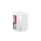 aomanecoのしろねこちゃん Mug :handle