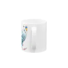 まめるりはことりの振りむきセキセイインコちゃん【まめるりはことり】 Mug :handle