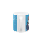 5分間、マリンブルーなふたりのディア・フレンズ（青） マグカップ Mug :handle