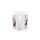 おもちのお花いっぱいチンチラピンク Mug :handle