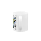 loveclonesのWEARHOUSE 家を着る少女とウサギ人形のマッドポップ Mug :handle