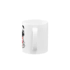 fullum-designのパグ（おすわり）ボーダー Mug :handle