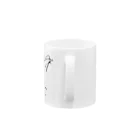 猫の絵　iPhoneケースとか　菫ごろのなめる白猫 Mug :handle