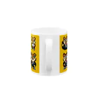 くだらないみち商店の8bit Tiger Teacher しりタイガー　イエロー Mug :handle