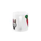 きくのらくがきのカラフルにんじん Mug :handle