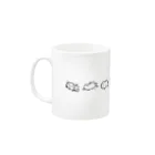 ナトのUMAモノクロ Mug :left side of the handle