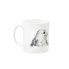 ぴすぴすのSpotted seal & Ringed seal Mug :left side of the handle