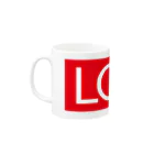 モルTのLOVE　赤ラベル Mug :left side of the handle