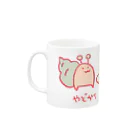 Three.Pieces.Pictures.Itemの｢やどかり珈琲モルモット｣イラスト Mug :left side of the handle