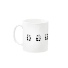 SIRO%(しろぱーせんと)のくるりんぱんだMUG（Black） Mug :left side of the handle