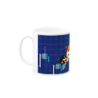 riona_chのマグカップ - ブルー Mug :left side of the handle