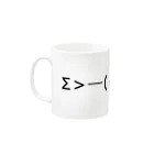 QのΣ>―(๑♡ﾛ♡๑)→ ｽﾞｯｷｭﾝ Mug :left side of the handle