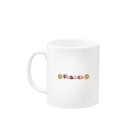 ミニマムユニヴァース@SUZURIのデビねこくんとデビねずちゃん マグカップ アマビエ Mug :left side of the handle