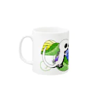 Happybirthdayのヤモちゃん リーフ マグカップ Mug :left side of the handle