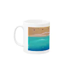 ライブアートプロジェクトのBeach Mug :left side of the handle