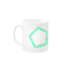 BoxTV ショップの例の5角形たち Mug :left side of the handle