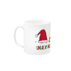 LittleLoroのUGLY ADELIE CHIRISTMAS 0586 アデリーペンギン サンタ帽子 横並び Mug :left side of the handle