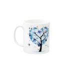 しくらの雪結晶ハートツリー Mug :left side of the handle