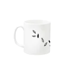 URSO DE BEBEの頭にひまわり咲いたボストンテリア Mug :left side of the handle