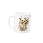 Momojiの犬画のノーリッチテリア7 Mug :left side of the handle