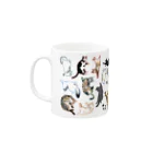 nyansuke_roomのへそ天#2(色付き） Mug :left side of the handle