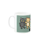 にこねこ【保護猫の保育園】のNICONEKO×FAMILYマグ Mug :left side of the handle