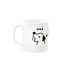 ぽぴーぴぽーの1+1=2 Mug :left side of the handle