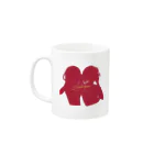 変態淑女のお茶会 WEB SHOPの紳士淑女のお茶会マグカップ(RED) Mug :left side of the handle