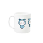 くまぽこSUZURI店のくまぽこ４ポーズ Mug :left side of the handle