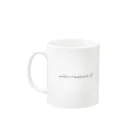 ワンコとカチューシャの白プードルとカチューシャ(チェック) Mug :left side of the handle