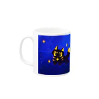 C.workセンターの凍星の星猫 Mug :left side of the handle