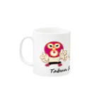 ぴぃまんの、たぶんお店のTabun Fukumen Wrestler Mug :left side of the handle