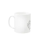 カイム【kymn】の裏庭のぎゅっkymn線画 Mug :left side of the handle