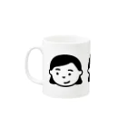 日常生活合同会社 オンライン事業部のマグカップ（いっ子ちゃん） Mug :left side of the handle