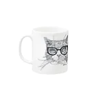 ブリブルキャリコSHOPのKOMACHI猫メガネ Mug :left side of the handle