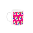 LUCKY CLUBのもみじまんじゅう棒ラッキーちゃん/ピンク Mug :left side of the handle