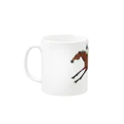 POPPY＿moooo  チャリティーショップのthoroughbred 3 Mug :left side of the handle