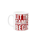 キューカンバー・ガールのLet the games begin. Mug :left side of the handle