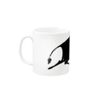 奥田久重のブラックブル Mug :left side of the handle