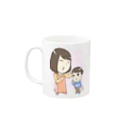 冬川広幸の母と子供 Mug :left side of the handle