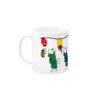 いっぷく処 てんてんの皆でお祭り楽しいな Mug :left side of the handle