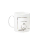 うさぎ雑貨のお店 Charoccinoのうさ用語♡お花 Mug :left side of the handle