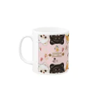 mellow stuffedのポメに熱く見つめられるマグ（ピンク） Mug :left side of the handle