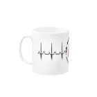 雁花工房（寄付アイテム販売中です）の心電図（正常） Mug :left side of the handle