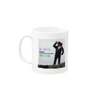 MITSUNORI OFFICIAL SHOPの夢、道半ば／有難うの歌 ジャケット (サイン入り) Mug :left side of the handle