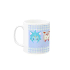 うちゃびっとやさん。の【usabit】けもびっとBlue Mug :left side of the handle