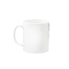 orichalcumのカラスと白い花 Mug :left side of the handle