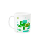 Kumapiのカラフルシカク緑 Mug :left side of the handle