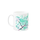 斗巳【キメラ鉛筆】のLSDイチョウ　ミント Mug :left side of the handle