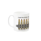 illustrator_HaLのCARTRIDGE BELT（弾帯） Mug :left side of the handle